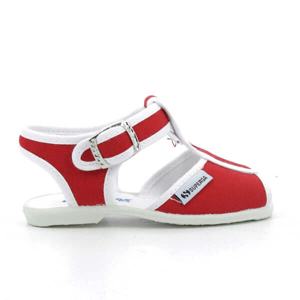 Sandali Superga 1200 Rosso Unisex | Primi Passi Flessibili Antiscivolo