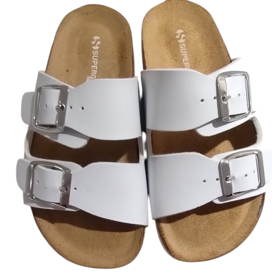 Sandali SUPERGA bianco modello ciabatta Made in Italy taglie 30 - 35