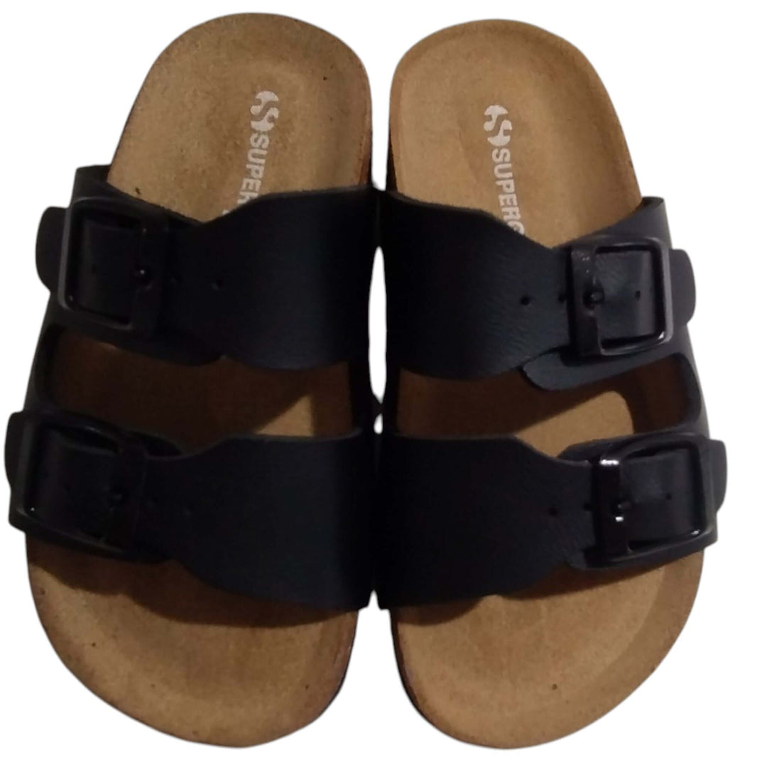 Sandali SUPERGA nero modello ciabatta Made in Italy taglie 24 - 35