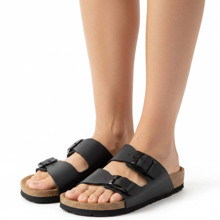 Sandali SUPERGA nero modello ciabatta Made in Italy taglie 24 - 35