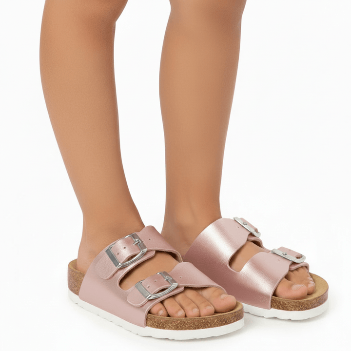 Sandali SUPERGA rosa modello ciabatta Made in Italy taglie 24 - 35