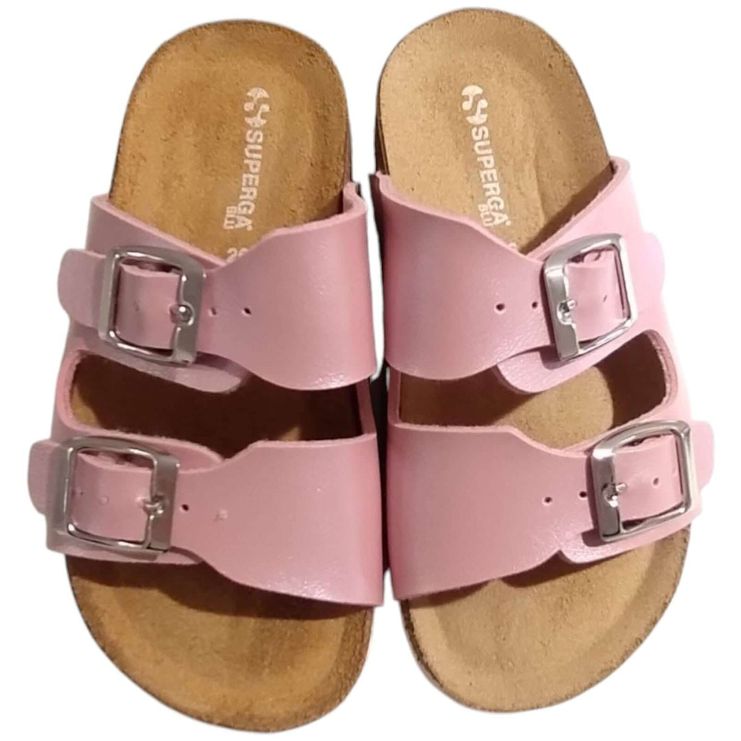 Sandali SUPERGA rosa modello ciabatta Made in Italy taglie 24 - 35