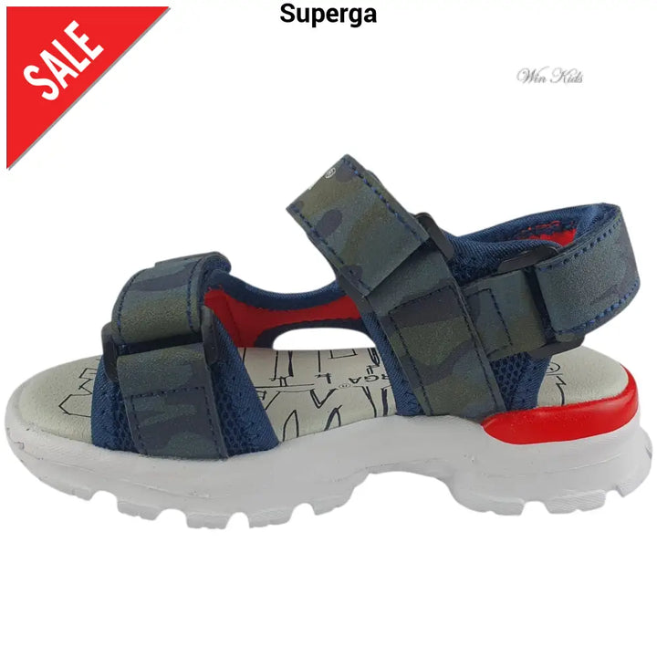 Sandali SUPERGA blu chiusura con velcro 25 - 30 Sandali