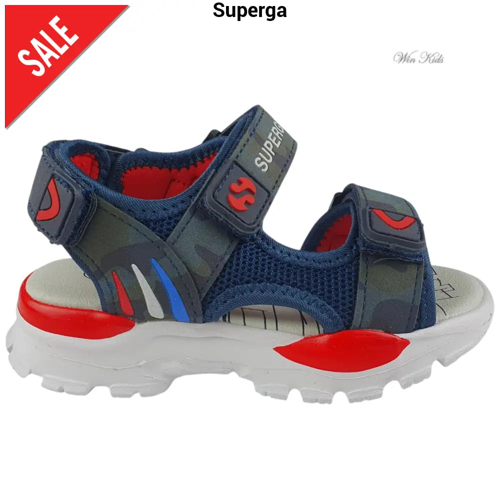 Sandali SUPERGA blu chiusura con velcro 25 - 30 Sandali