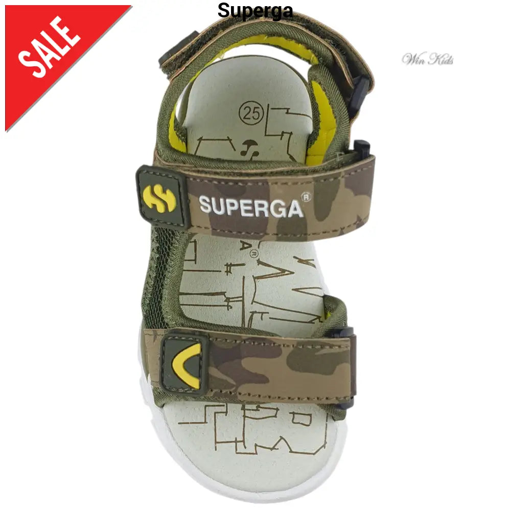 Sandali SUPERGA camuoflage chiusura con velcro 25 - 36 Sandali
