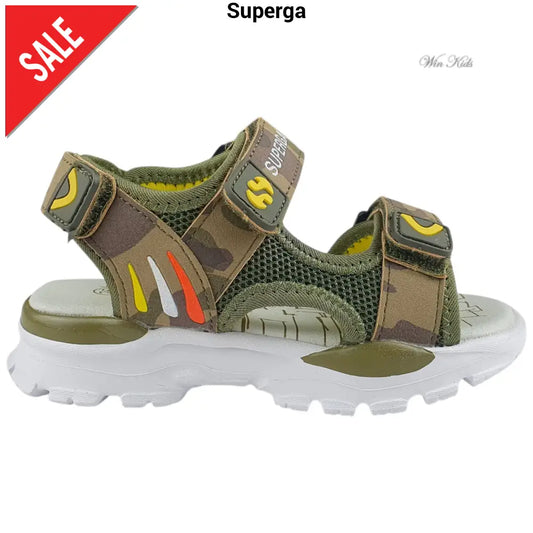 Sandali SUPERGA camuoflage chiusura con velcro 25 - 36 Sandali