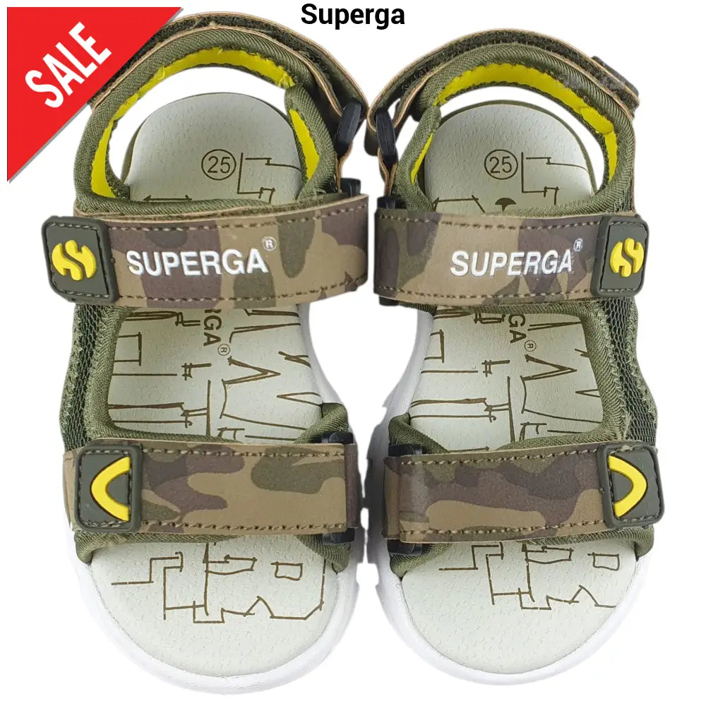 Sandalias SUPERGA camuflaje con cierre de velcro 25 - 36 Sandalias