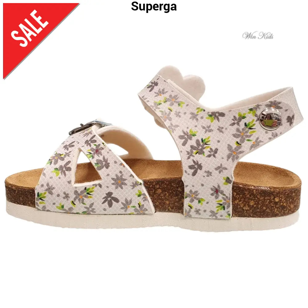 Sandali SUPERGA modello bio bianca chiusura con velcro 24 - 29 Sandali