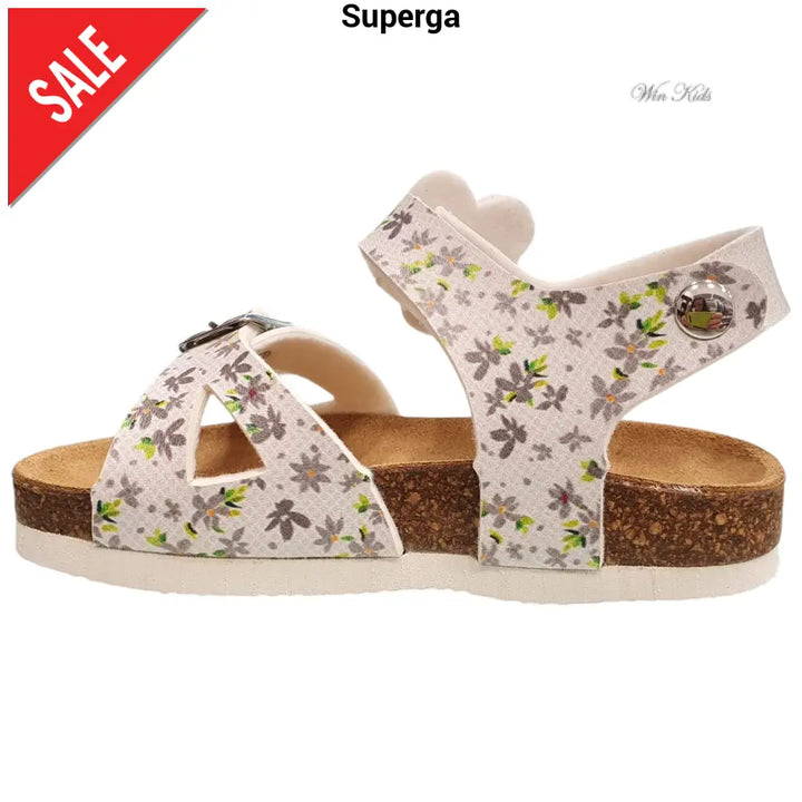 Sandali SUPERGA modello bio bianca chiusura con velcro 24 - 29 Sandali