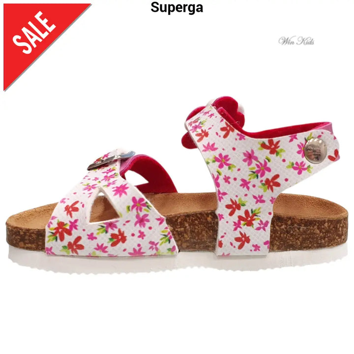 Sandali SUPERGA modello bio fuxia chiusura con velcro 24 - 29 Sandali