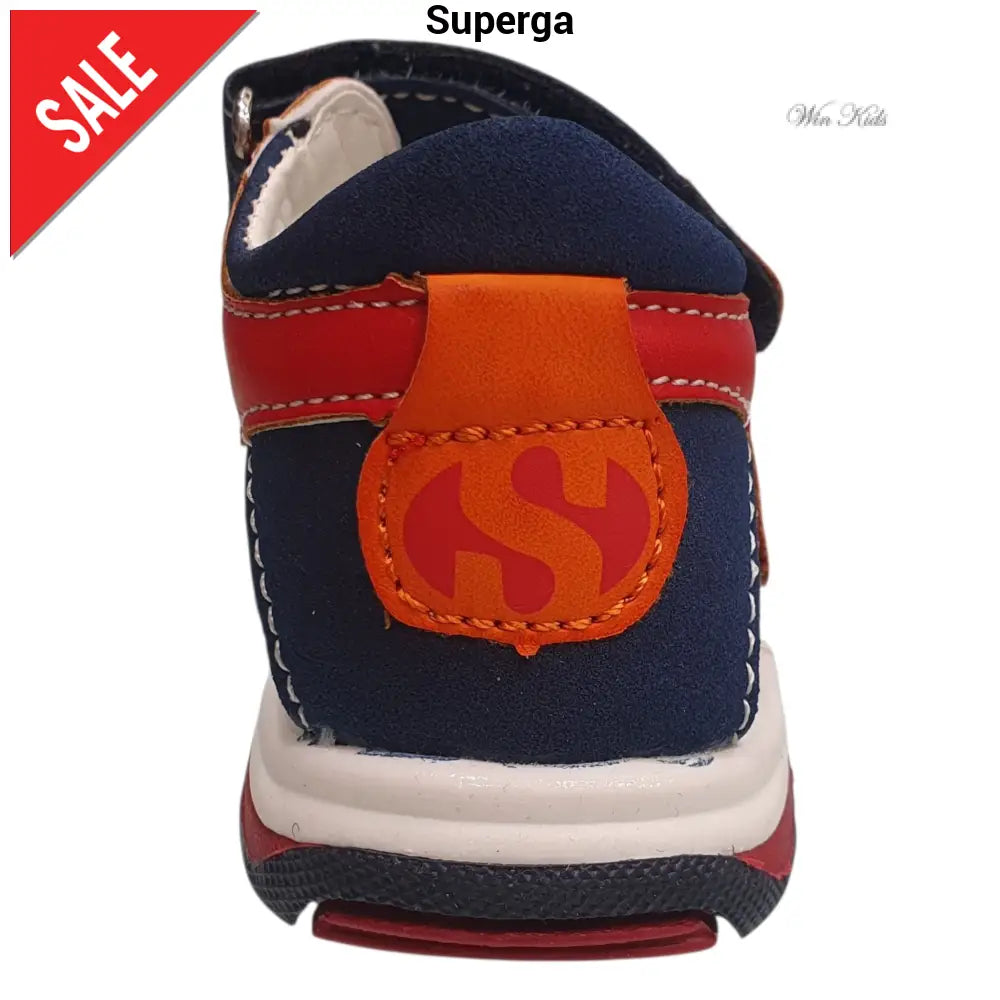 Sandali Superga primi passi multi blu chiusura con velcro 20 - 25 Sandali