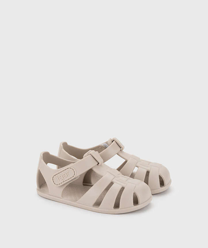 Sandali Barefoot Bambino Bambina Igor Nemo Solid Beige | Flessibili Primi Passi | Taglie 19-25