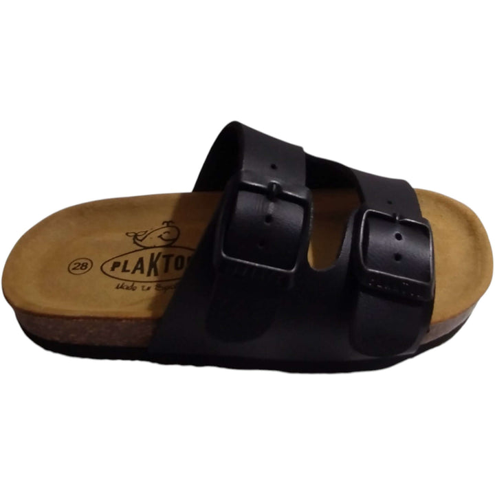 Sandali Bio Bambino Bambina PLAKTON Ciabatta Nero – Taglie 28-35