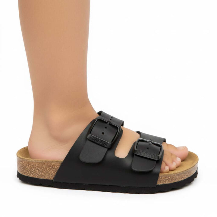Sandali Bio Bambino Bambina PLAKTON Ciabatta Nero – Taglie 28-35