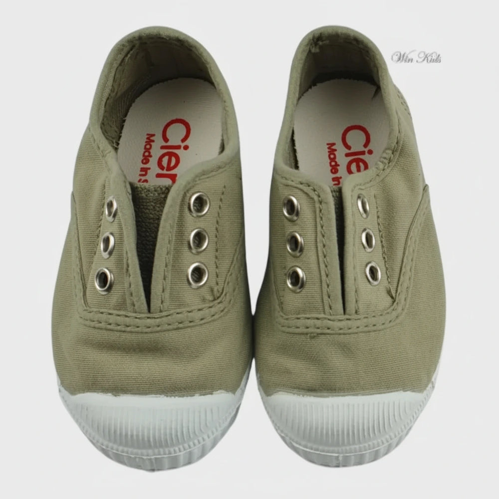 Scarpa CIENTA slip on punta in gomma verde tea 21 -39 Scarpe