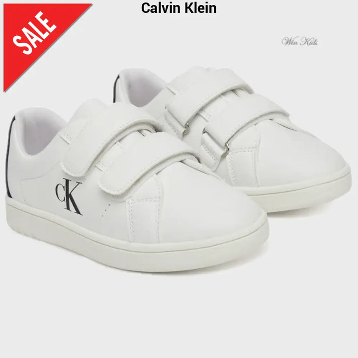 Scarpe CALVIN KLEIN per bambini bianche chiusura con velcro dal 20 fino al 34 Scarpe