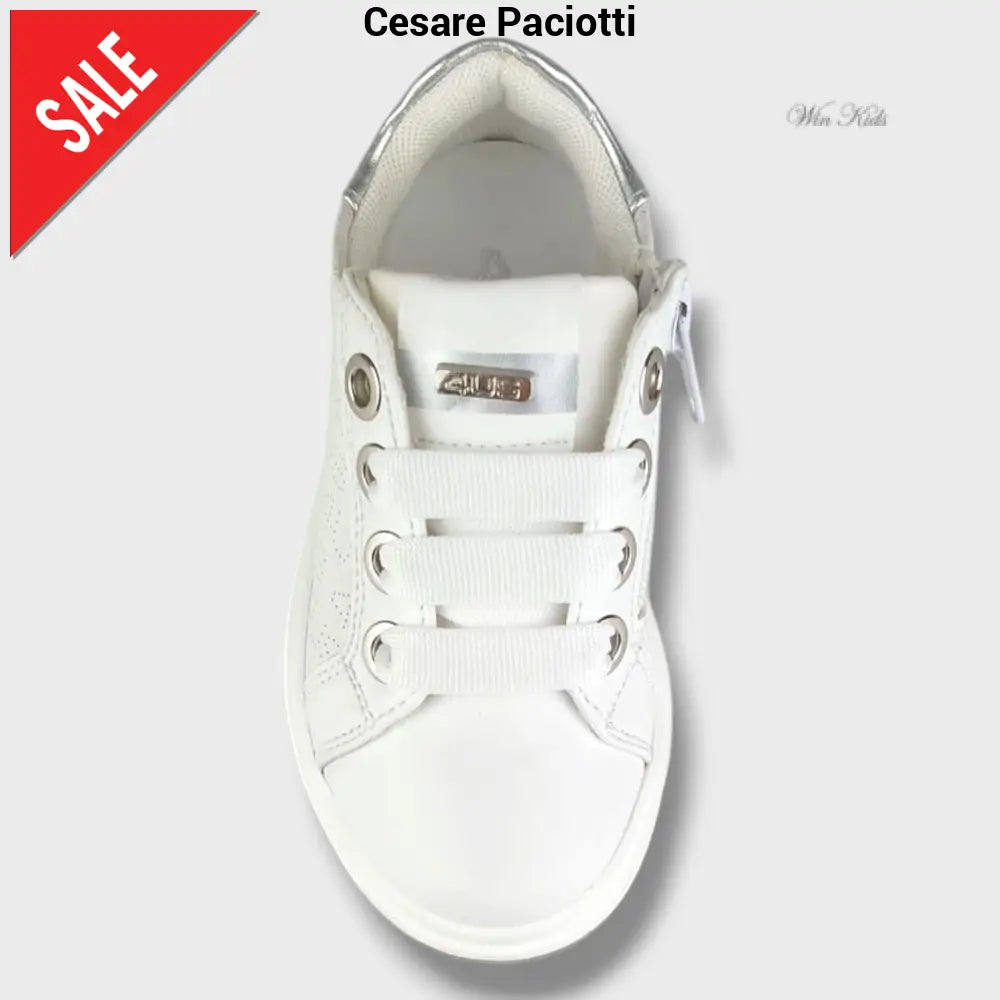 Scarpe CESARE PACIOTTI bianca con lacci e zip Scarpe