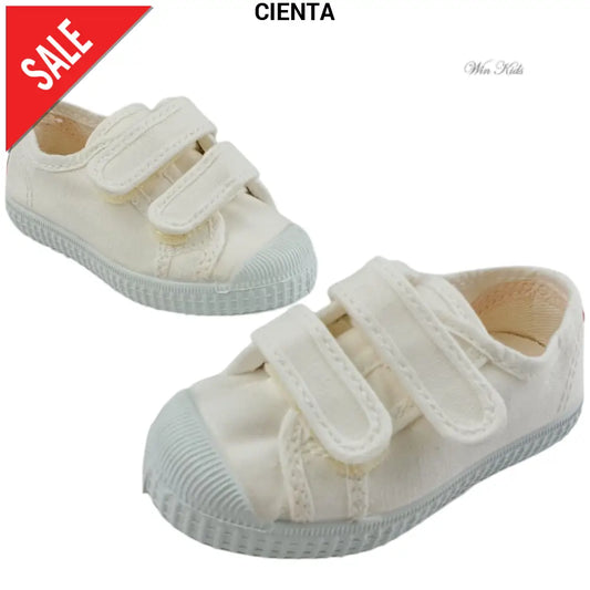 Scarpe CIENTA doppio velcro bianche 21 - 35 Scarpe
