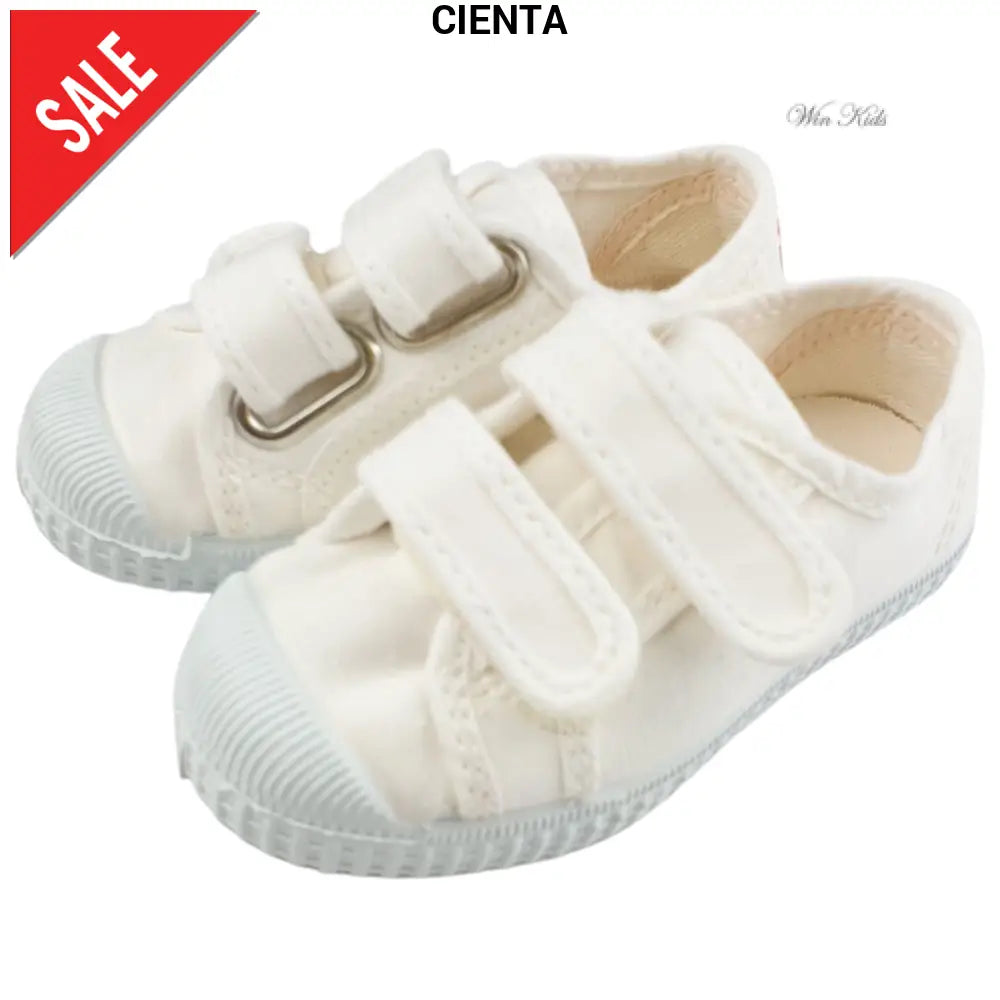 Scarpe CIENTA doppio velcro bianche 21 - 35 Scarpe