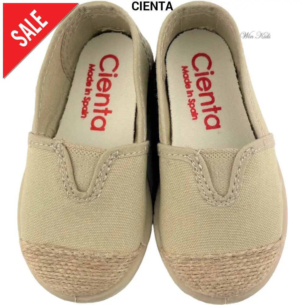 Scarpe CIENTA mocassino con corda beige 20 - 34 Scarpe
