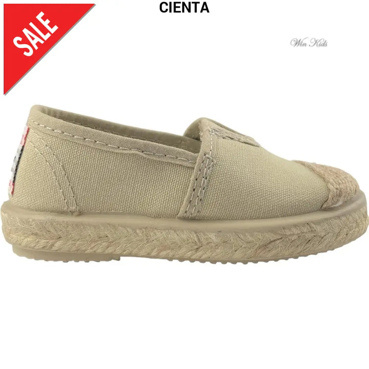 Scarpe CIENTA mocassino con corda beige 20 - 34 Scarpe