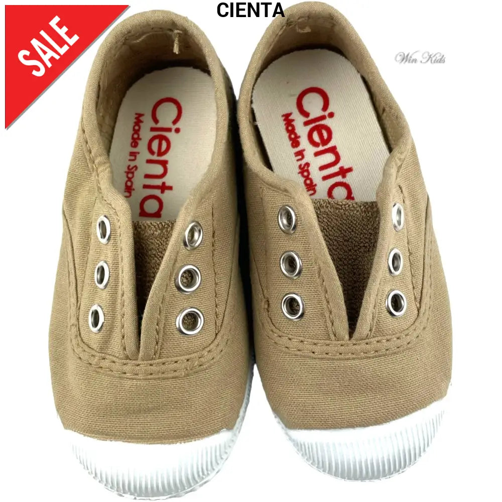 Scarpe CIENTA slip on punta in gomma beige 21 - 39 Scarpe