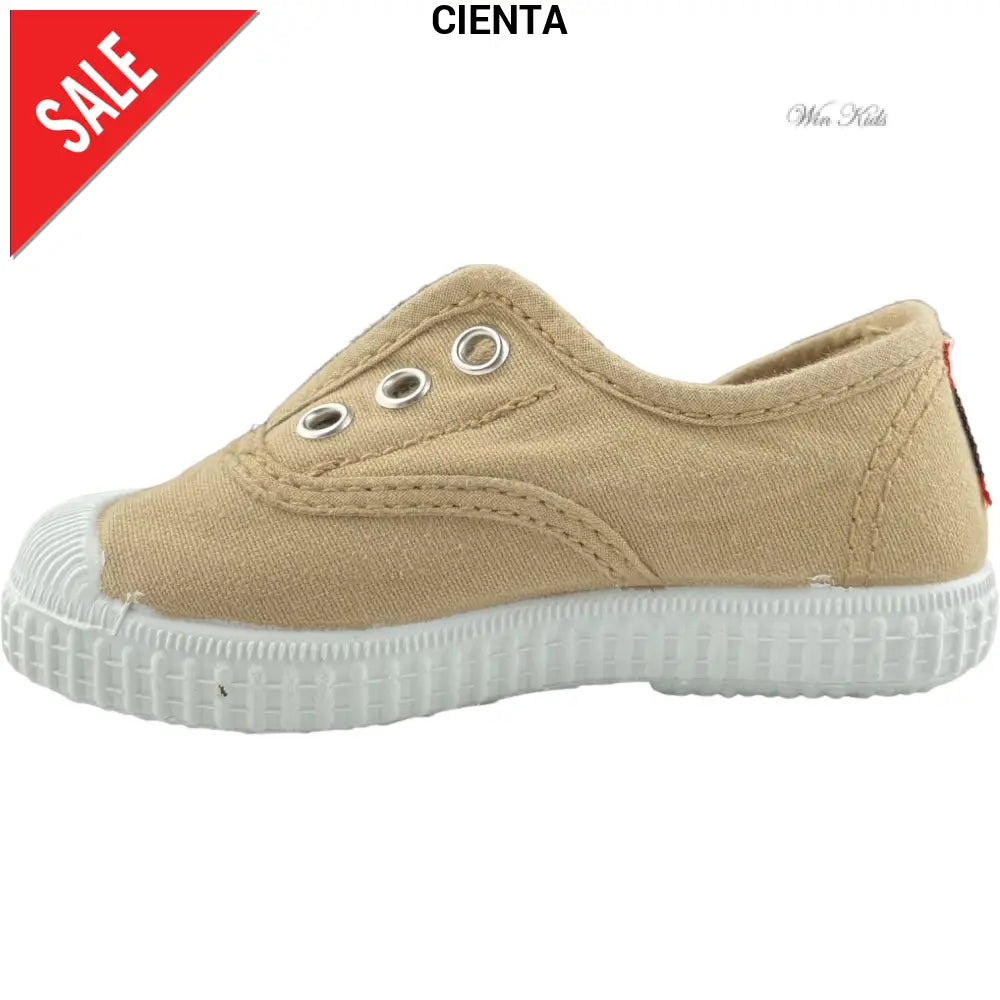Scarpe CIENTA slip on punta in gomma beige 21 - 39 Scarpe