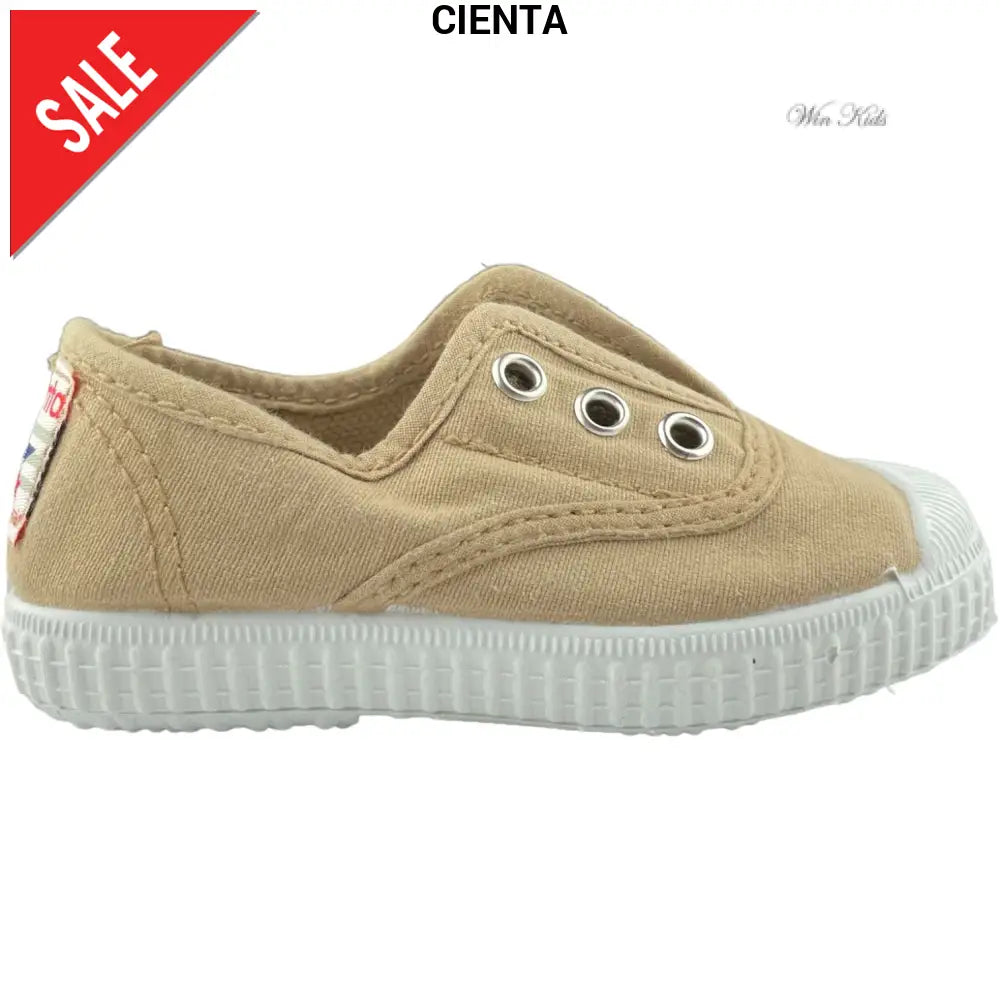 Scarpe CIENTA slip on punta in gomma beige 21 - 39 Scarpe