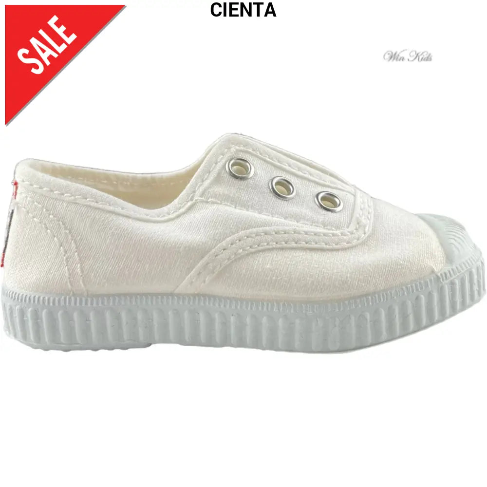 Scarpe CIENTA slip on punta in gomma bianca 21 - 39 Scarpe