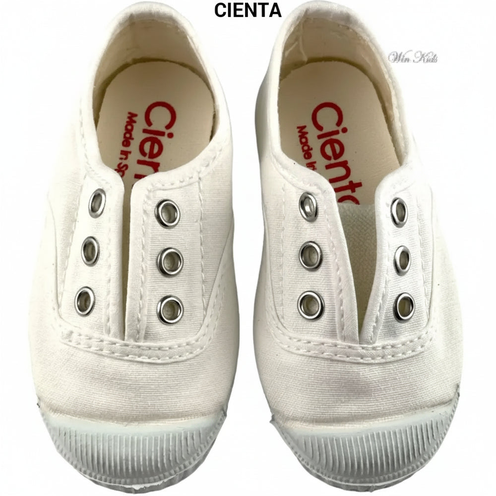 Scarpe CIENTA slip on punta in gomma bianca 21 - 39 Scarpe
