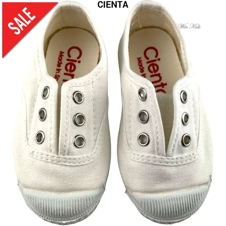 Scarpe CIENTA slip on punta in gomma bianca 21 - 39 Scarpe
