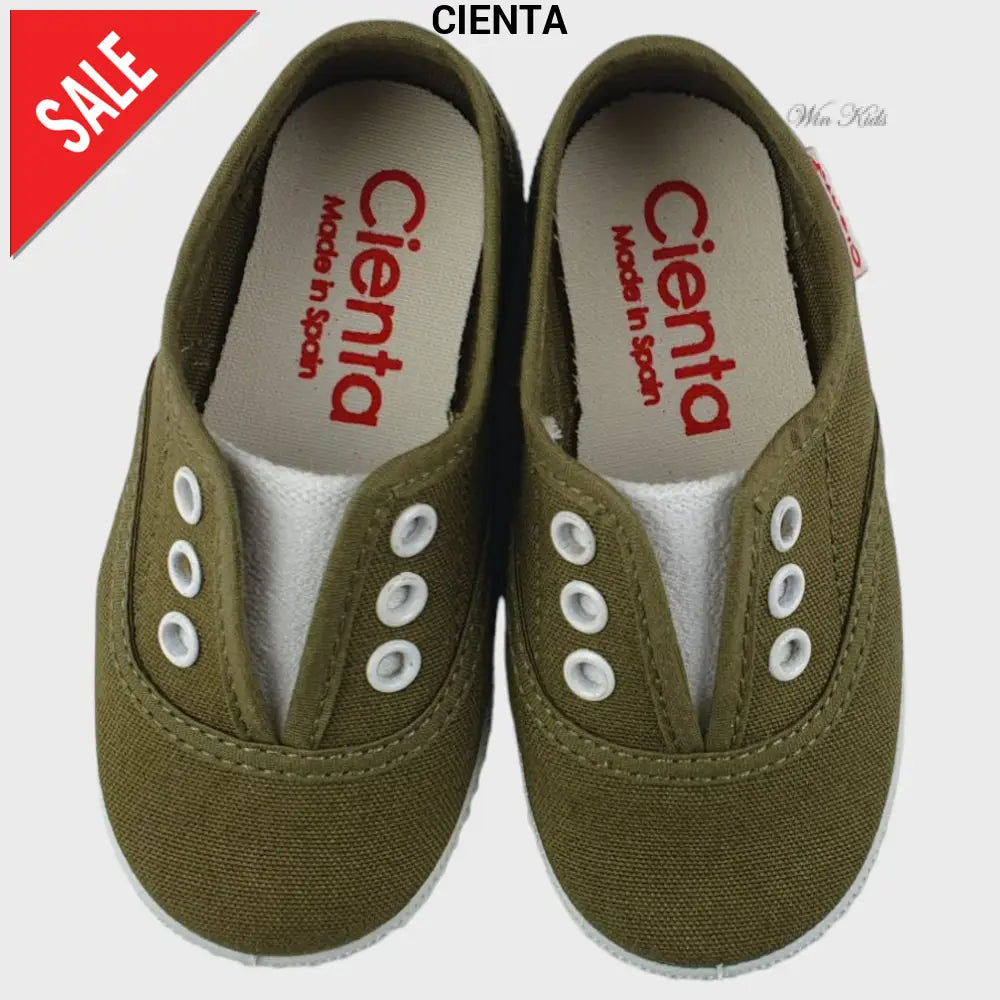 Scarpe CIENTA slip on verde militare 20 - 39 Scarpe