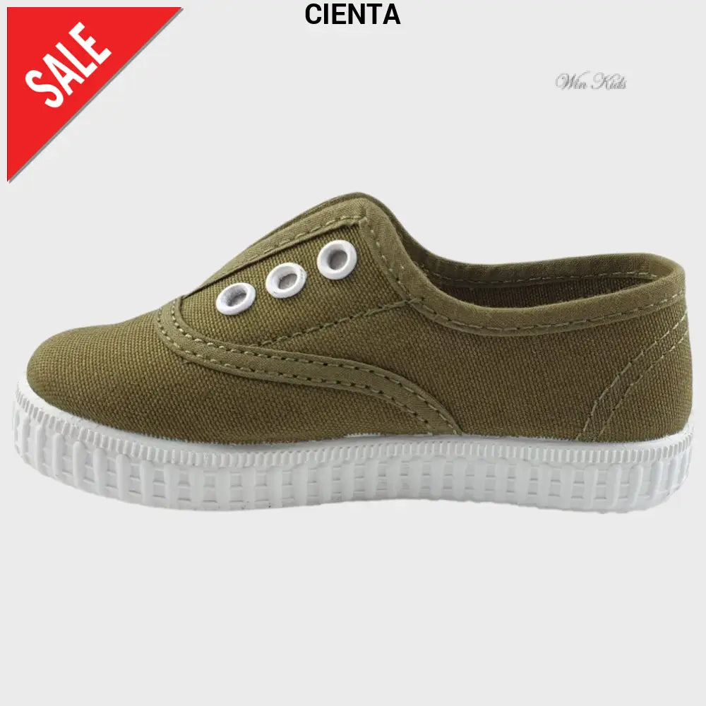 Scarpe CIENTA slip on verde militare 20 - 39 Scarpe