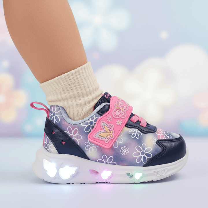 Scarpe GIARDINO D'ORO con luci farfalle blu