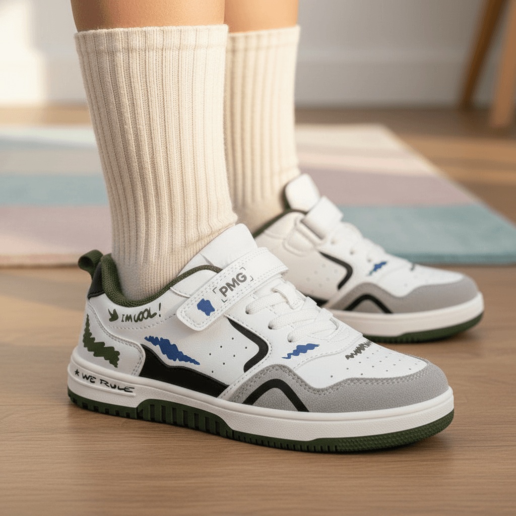 Zapatos graffiti PRIMIGI desgastados con velcro y cordones elásticos