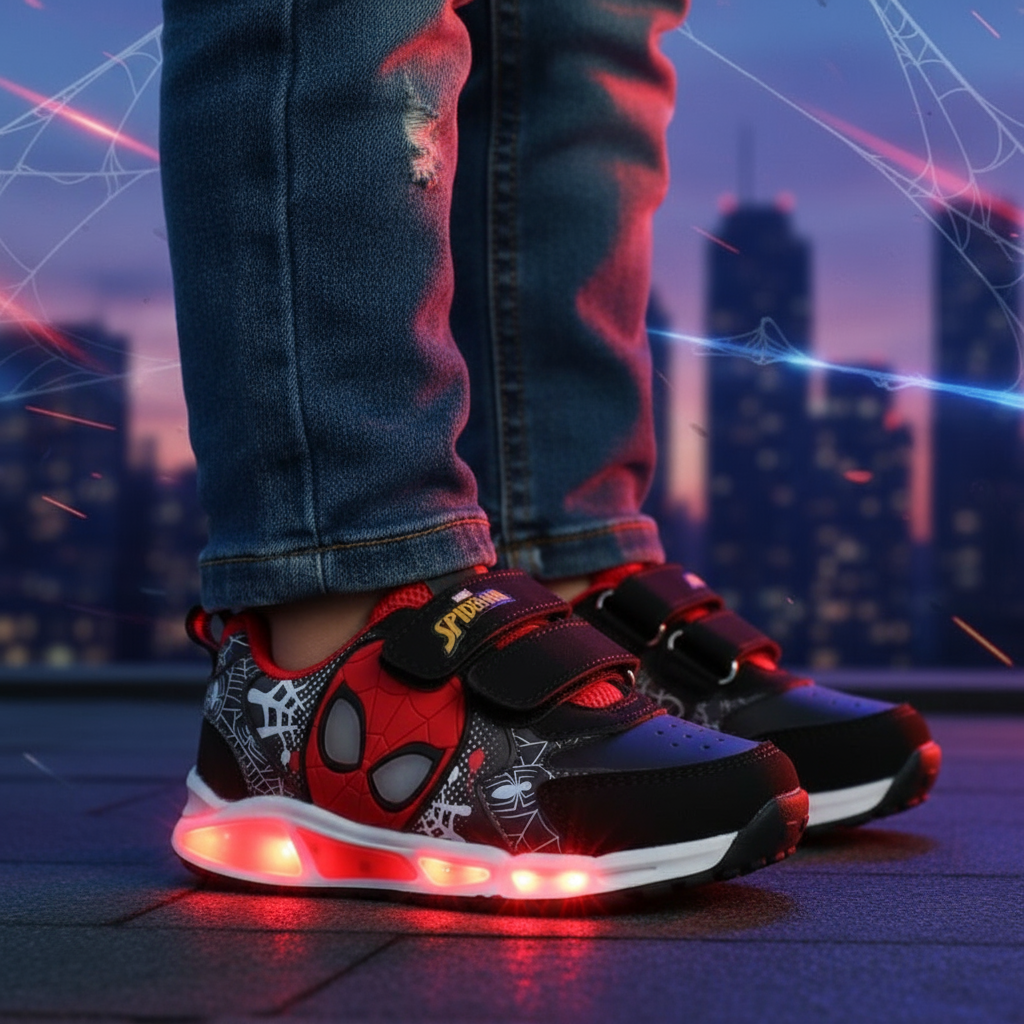 Zapatos de HOMBRE ARAÑA con luces.