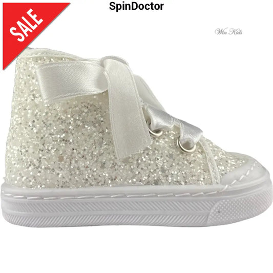 Zapatos SPINDOCTOR blanco brillo raso cordones del 19 al 23 Zapatos