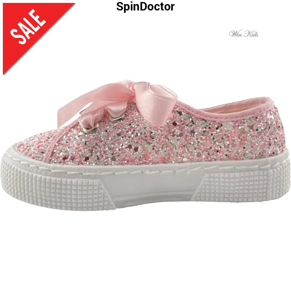 Scarpe SPINDOCTOR glitter rosa lacci raso dal 24 fino al 40 Scarpe