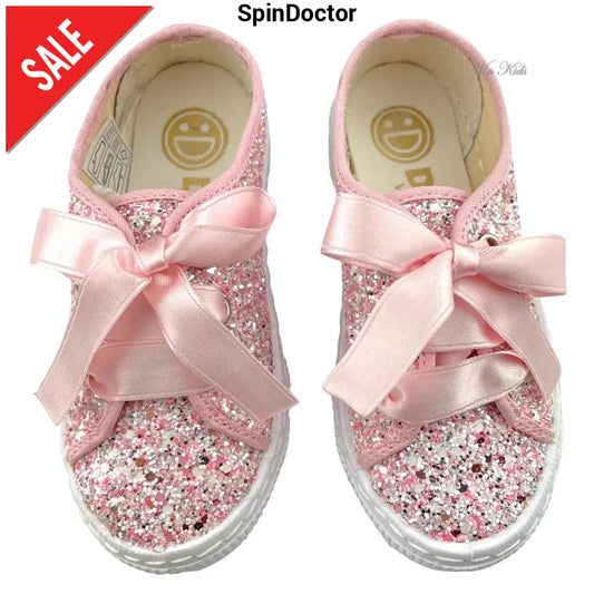 Scarpe SPINDOCTOR glitter rosa lacci raso dal 24 fino al 40 Scarpe