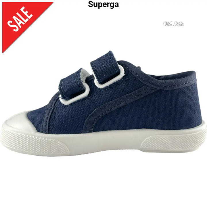 Scarpe SUPERGA doppio srtretch blu per bambini in cotone 22 - 29 Scarpe