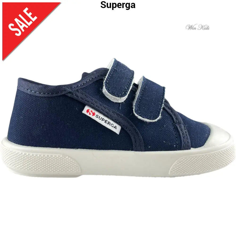 Scarpe SUPERGA doppio srtretch blu per bambini in cotone 22 - 29 Scarpe