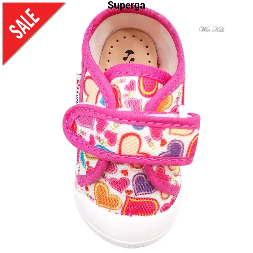 Zapatos SUPERGA estampado de corazones para niña 18 - 25 Zapatos