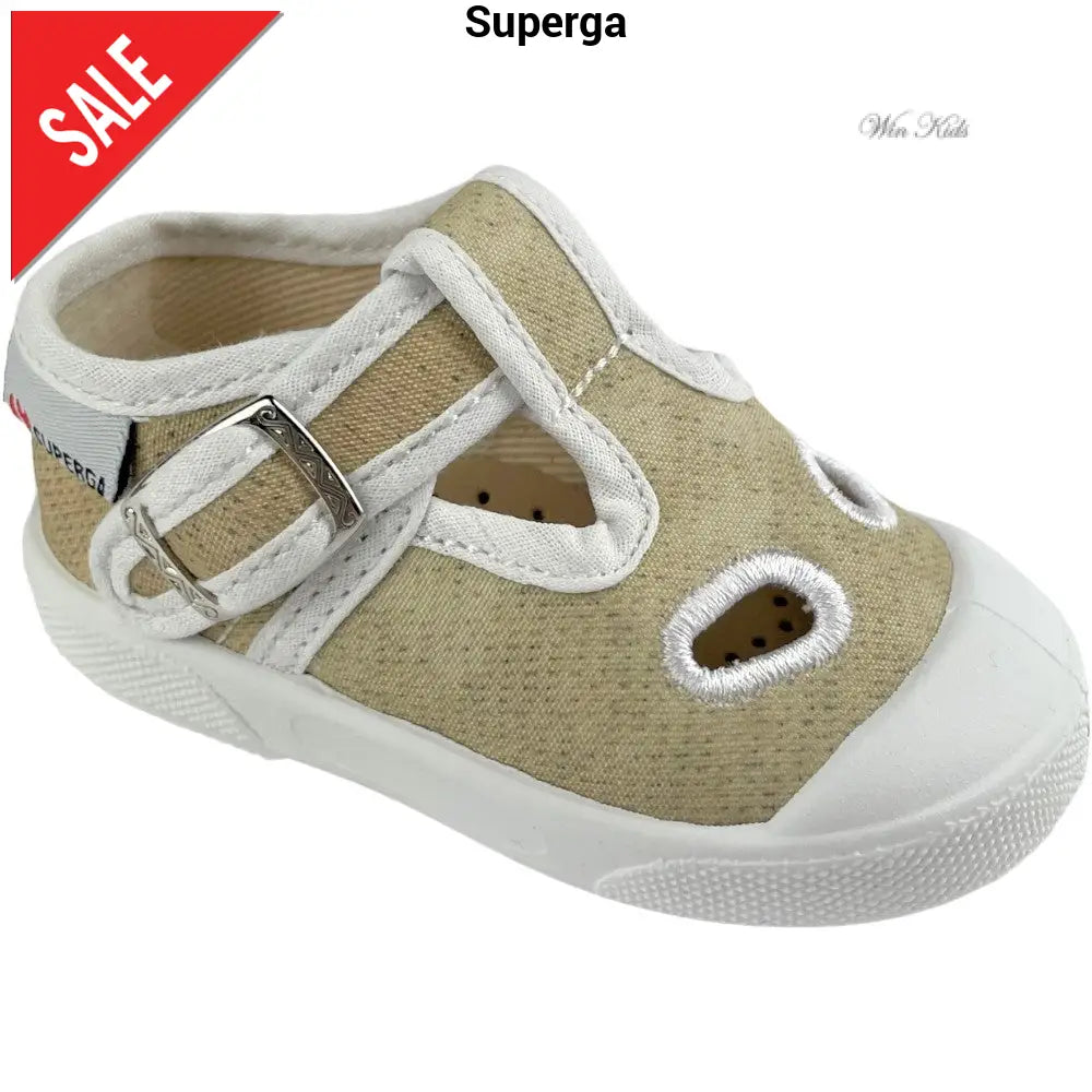 Scarpe SUPERGA modello occhietto beige 18 - 25 Scarpe
