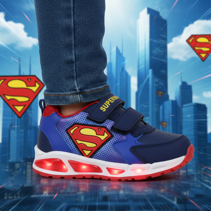 Scarpe SUPERMAN con luci navy