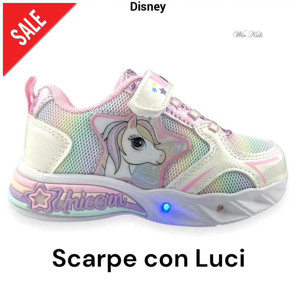 Scarpe UNICORNO bambina con luci dal 25 al 33 Scarpe