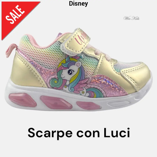 Scarpe UNICORNO bambina rosa con luci dal 21 al 25 Scarpe
