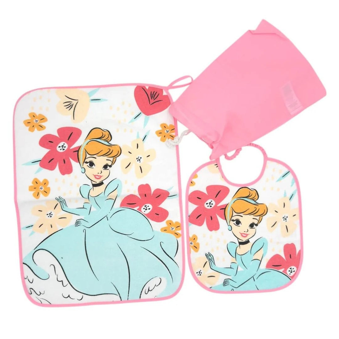 Disney Princess Kindergarten Bib and Sponge Placemat Set