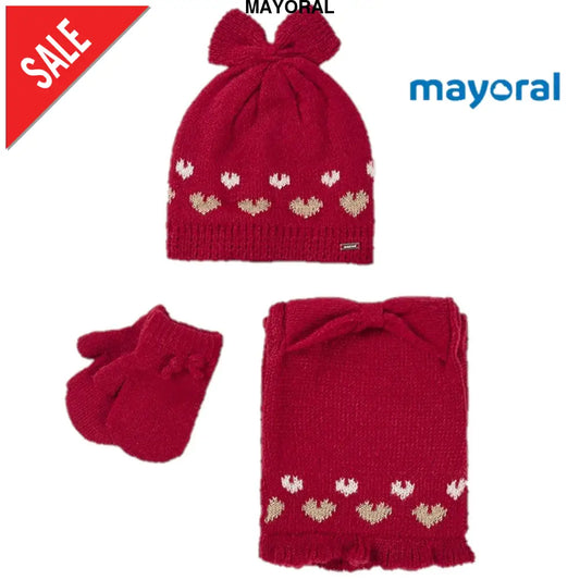 Set Cappello Sciarpa e Guanti MAYORAL ROSSO / 6 MESI Cappelli