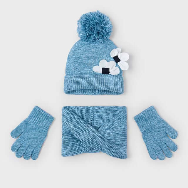 Cappello scaladacollo e guanti MAYORAL azzurro 4 anni - 10 anni