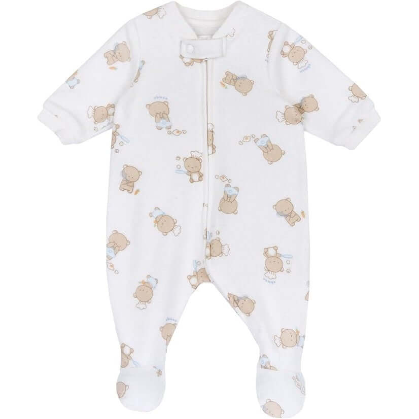 Tutina CHICCO modello pigiamone in spugna in cotone azzurro 1 mese - 12 mesi